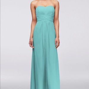 David’s bridal long bridesmaid dress